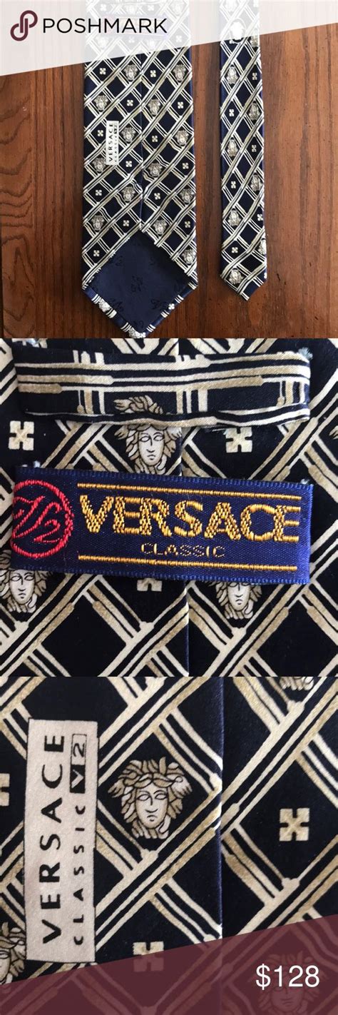 versace medusa tie pin